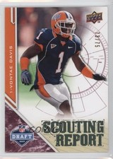 2009 Upper Deck Draft Edition Scouting Report Burgundy 73/75 Vontae Davis 0f8