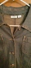 Catos Woman’s Size Large Denim Jacket 98% Cotton 2% Spandex
