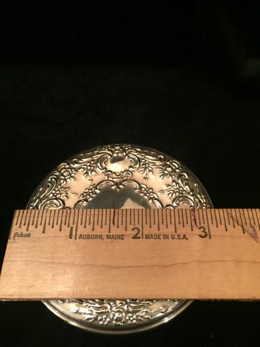 Antique Cut Crystal Glass and Sterling Towle Jewelry Casket Trinket Box - Picture 6 of 7