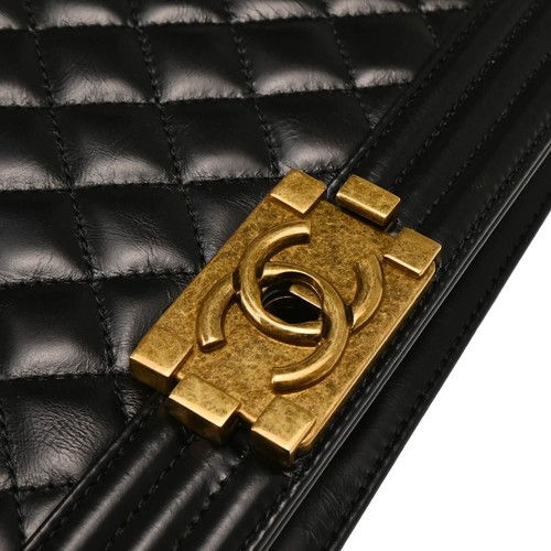 Boy Chanel Black Calfskin Medium Shoulder Bag 194290 - Picture 6 of 11