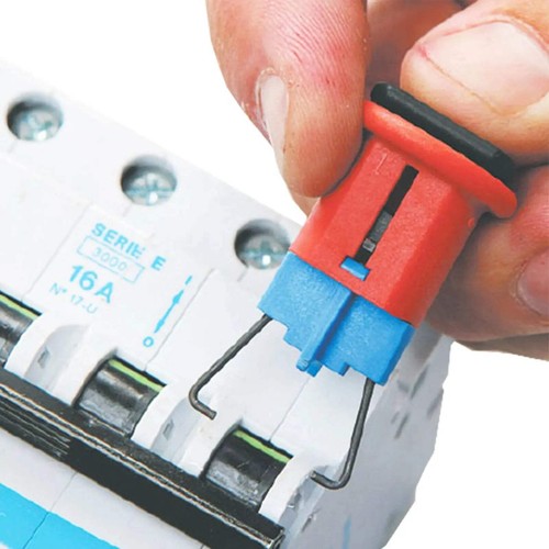 Bloqueo de disyuntor miniatura Brady 1,642" x 0,95 rojo azul 90847 - Imagen 6 de 7