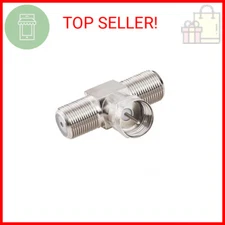 Goupchn F-Type Coax Cable Splitter Combiner Adapter 3 Way Connector F Male to Du