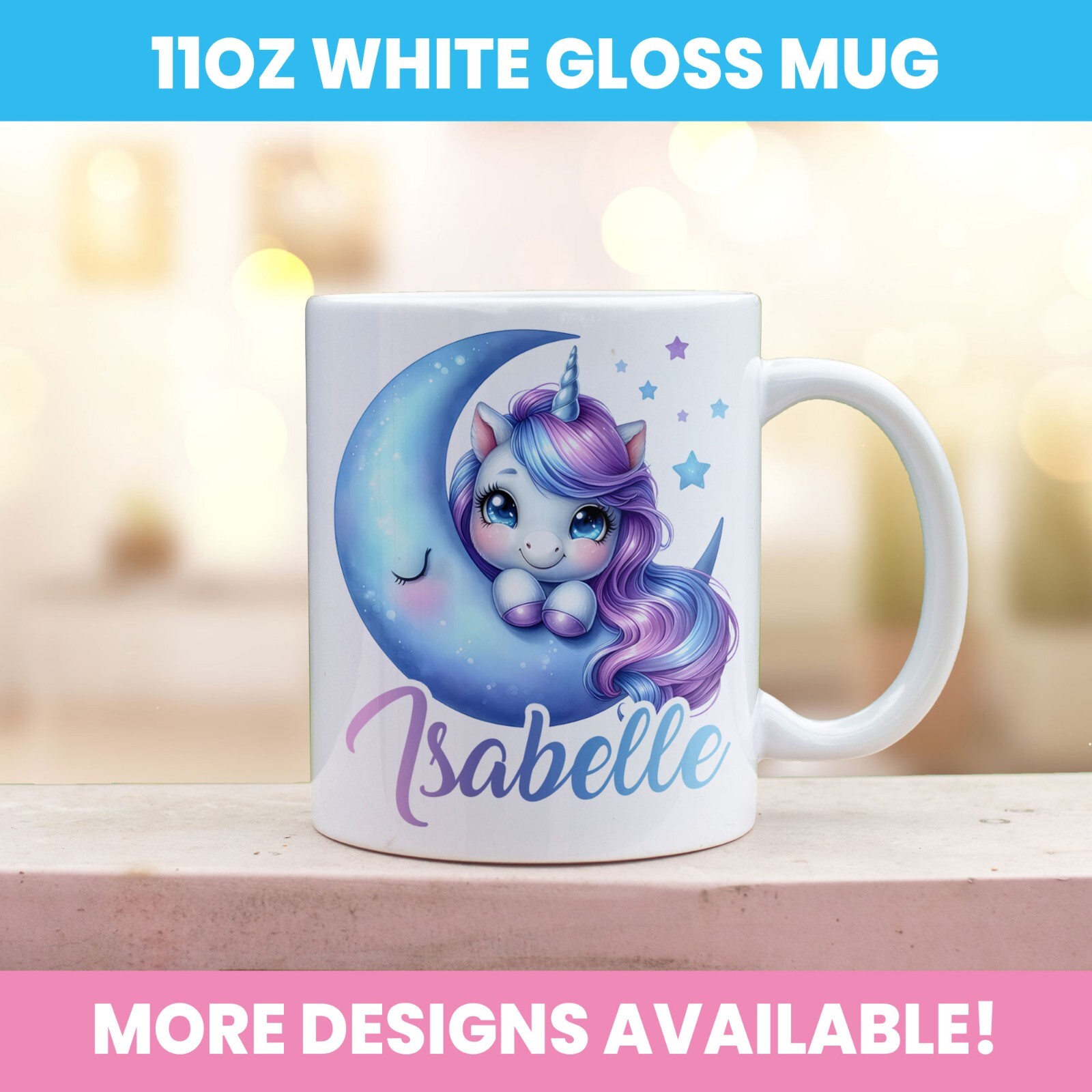 PERSONALISED UNICORN MUG ANY NAME COFFEE TEA CUP DRINK MUG 11OZ
