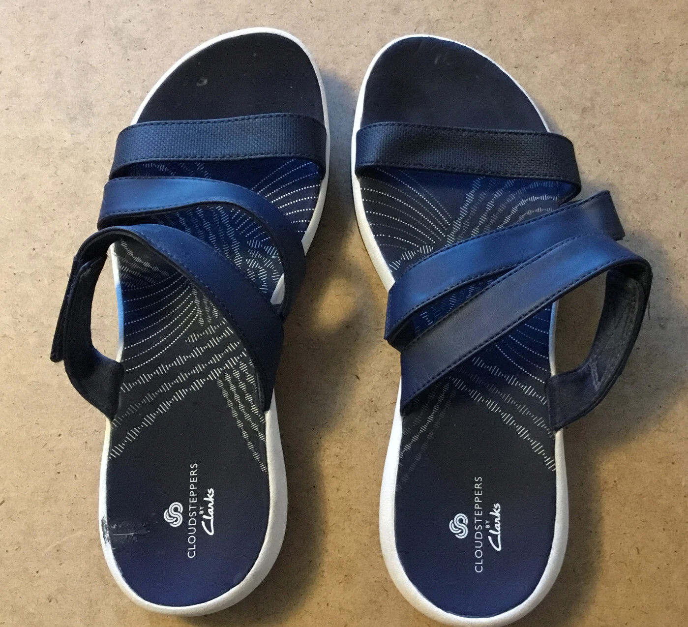 Sandali Clarks Cloudsteppers Donna 10 M Blu e Bianco