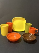 Tuppertoys Mini Toys Luncheon Tupperware Harvest Plate Bowls Cups Mug NEVER USED