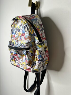 Rare Loungefly Disney Princess Mini Backpack All Over Face Print Expressions Loungefly Disney Radar Toys Exclusive Princesses Sketch  main image 4