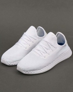 ADIDAS deerupt RUNNER Triplo Bianco Scarpe Da Ginnastica Da Uomo 5 6 7 8 9 10 11 12 13