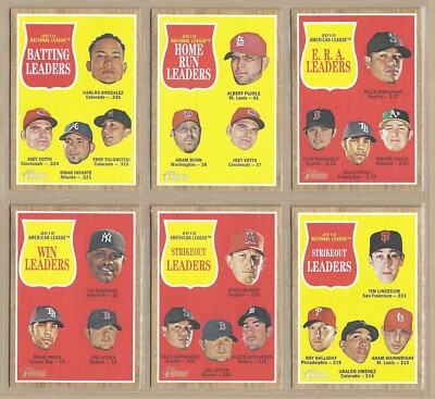 2011 TOPPS HERITAGE AL/NL LEAGUE LEADERS - PICK ANY - UPDATED 07/11/24