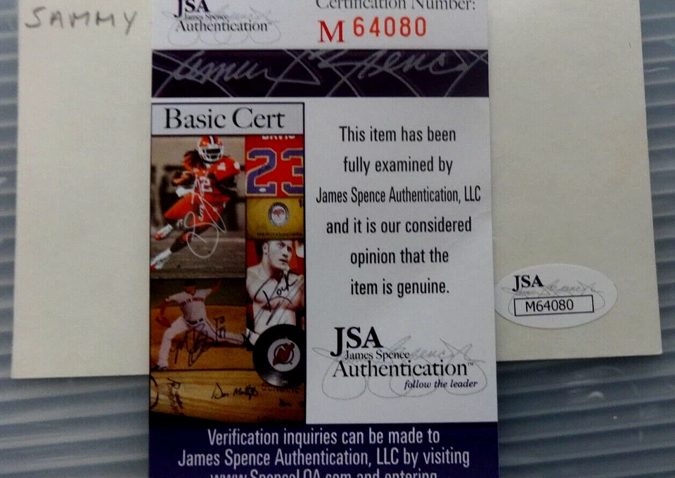 ALLTIME WINNINGEST PGA GOLF PRO-"SAM SNEAD"-SIGNED INDEX CARD-JSA COA. FRAME IT! - Image 3 of 3