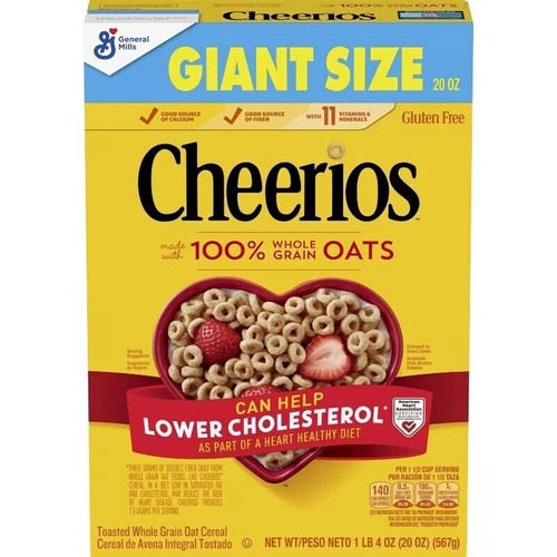 General Mills Cheerios 2 Pack/20oz Each Breakfast Cereal