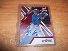 2017 MLB Panini Elite Extra Baseball Nicky Lopez Die Cut Rookie Auto Card /75