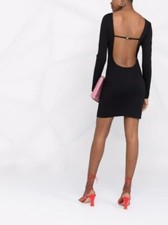 Dolce & Gabbana Milano open-back fitted black jersey dress size IT 46/ L