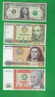 Usa Star Note & Peru 1987 - 2017 ~ 4 X Paper Money Lot # 8728 (*-*)