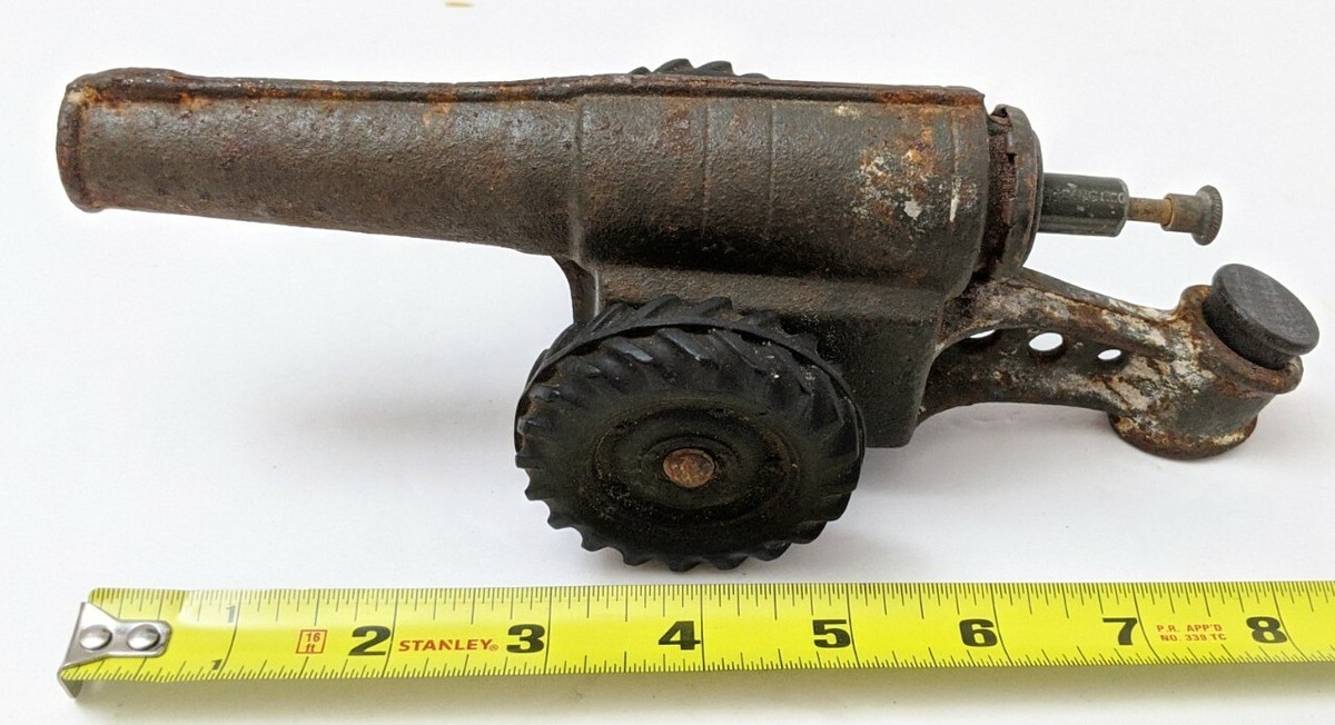 VINTAGE BIG-BANG TOY 60MM CANNON-CAST IRON | eBay