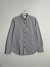 Salvatore Piccolo Luxury Button Up Shirt Napoli Men's Gray Size: 15,5" 39