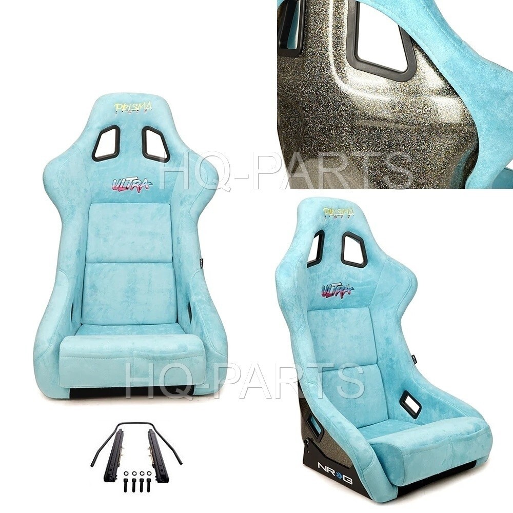 NRG PRISMA FIXED BUCKET RACING SEAT FRP-302TL-ULTRA ALCANTARA TEAL
