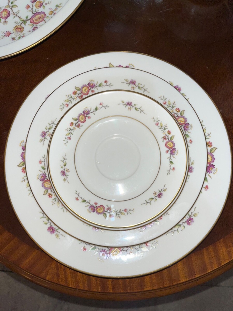 41 Pc Noritake Ivory China Asian Song 8 Place Settings Platter