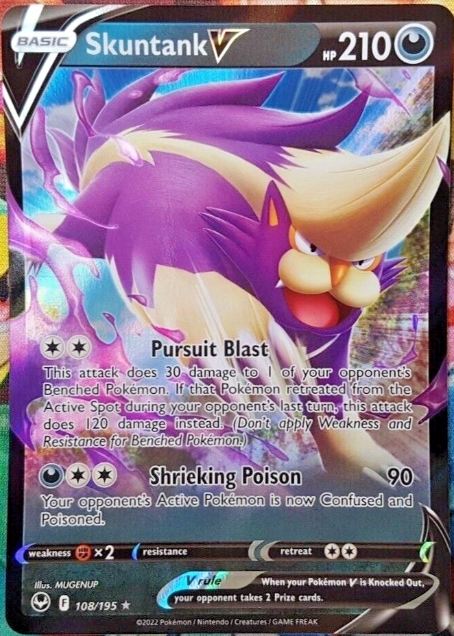 skuntank pokemon card Skuntank V Alternate Art - 181/195 - Silver Tempest main image 1