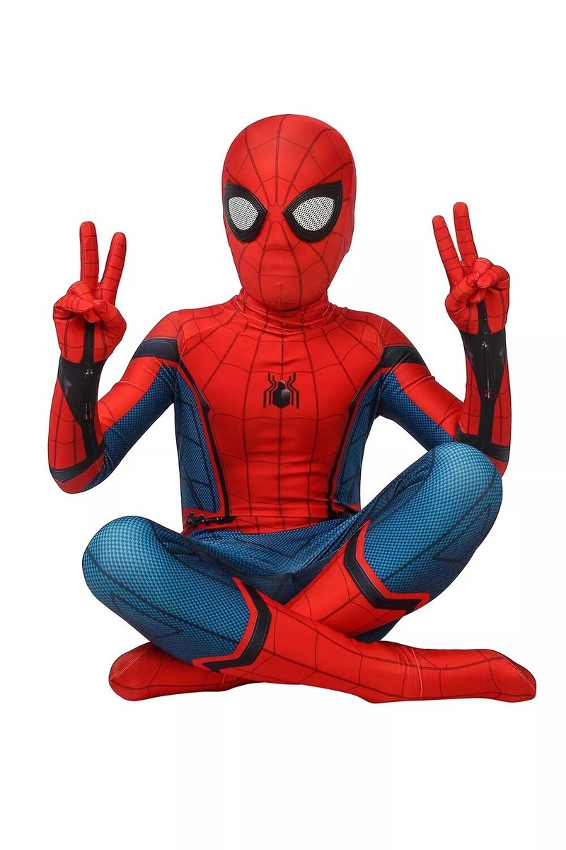 Spiderman Homecoming Costume For Kids Children Superhero Suit Fancy Dress  Party | eBay