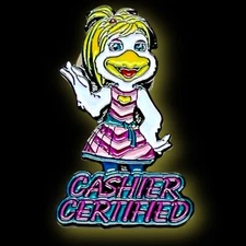 🌟Chuck E Cheese Helen Henny Cashier Certified Exclusive Employee Pin🌟