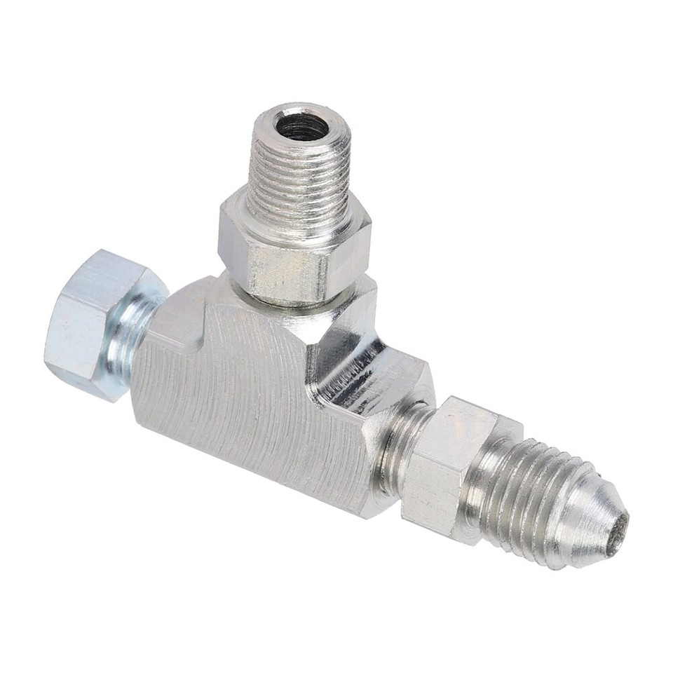 3 Way 1/8NPT To 4AN Turbo Adapter Tee Fitting W/ Block Oil Feed Pressure Sensor - Foto 14