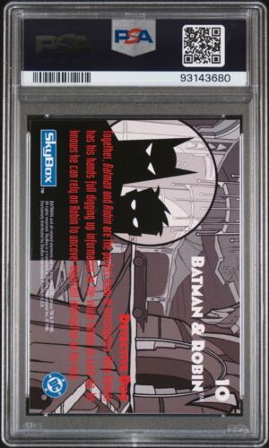 1995 Skybox Adventures of Batman & Robin - #10 Detective Duo - PSA 9 MINT - Picture 4 of 4