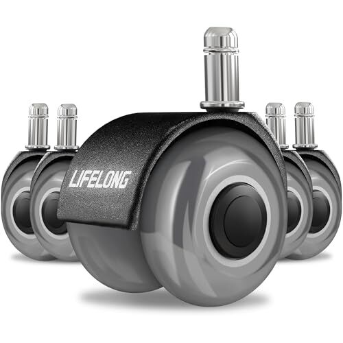 Rubber Office Chair Wheels Replacement for Hardwood Floors-image