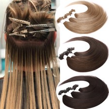 Thick Russian Flat Pre Bonded Remy Human Hair Extensions Nail U Tip Keratin 1gr