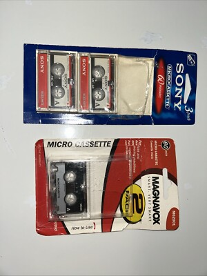 Mini Tape Recorder Pack Sony MC-60 MC60 Microcassette Blank