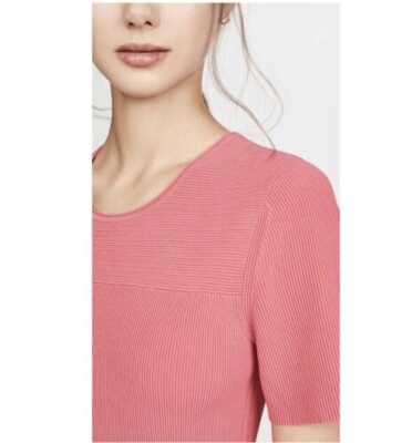 Theory Otto Flare Dress Watermelon L