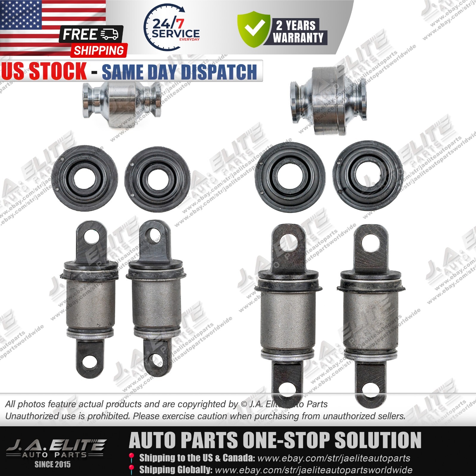 10pcs Upper & Lower Control Arm Bushing Kit fit Ferrari 430, 360