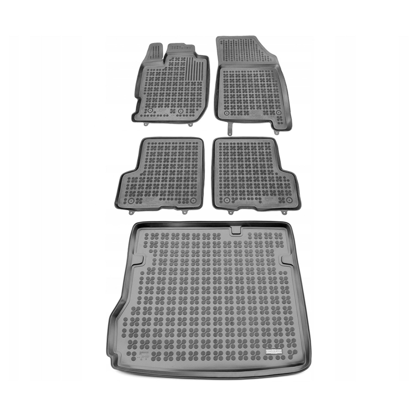 Tapis de sol Dacia Duster 2 version 4x2 de 2018 sur mesure noirs en caoutchouc