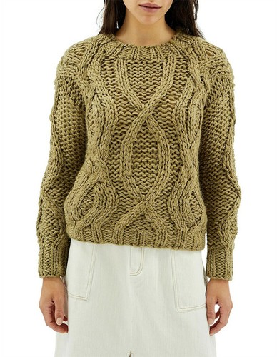 minkpink sonny cable knit crew jumper 