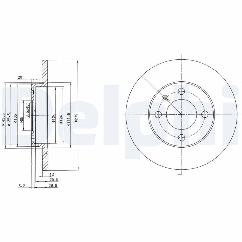Disque de frein DELPHI BG2116 : finis les sifflements et vibrations sur Jetta II
