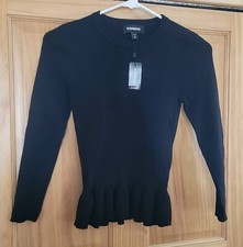 Express Women Size XS Black Sweater Top BRAND NEW WITH TAGS