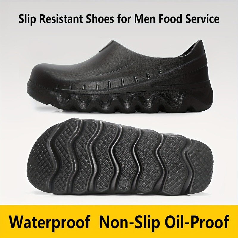Men's NonSlip Kitchen Shoes SlipOn Casual Chef Work Shoes Oil