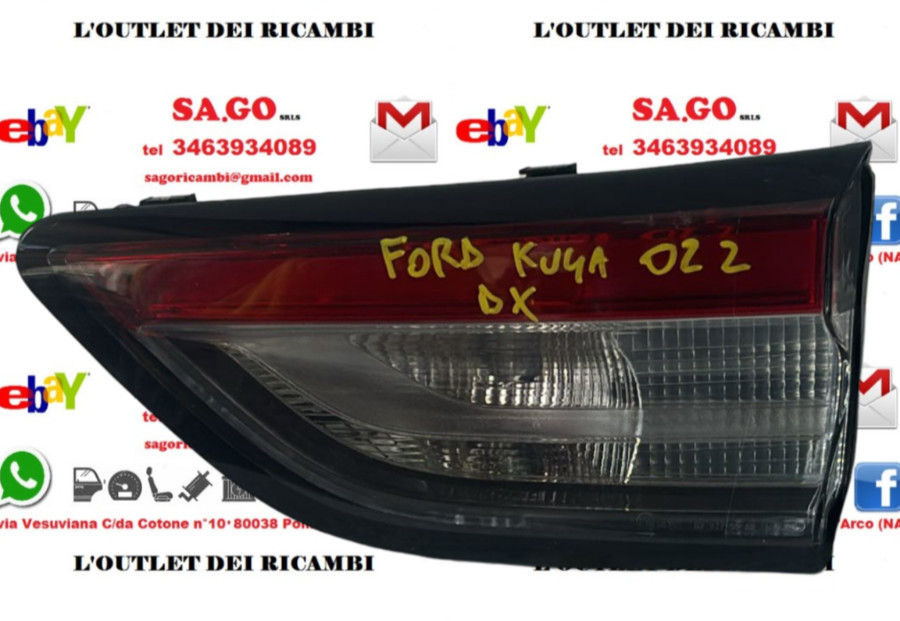 Stop Fanale LED Posteriore Int. Portellone Destro Ford Kuga Iii°serie Anno 2022 - Immagine 1