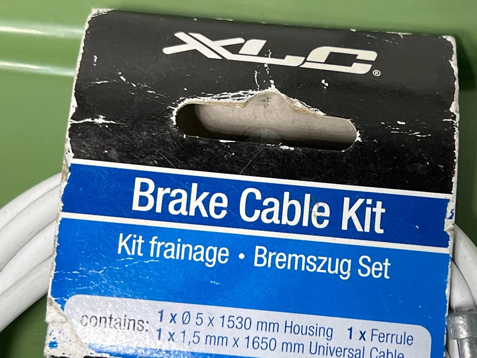 Kit de cables de freno de bicicleta XLC 1530mm carcasa 1650mm cable de acero inoxidable blanco Foto 4 de 4