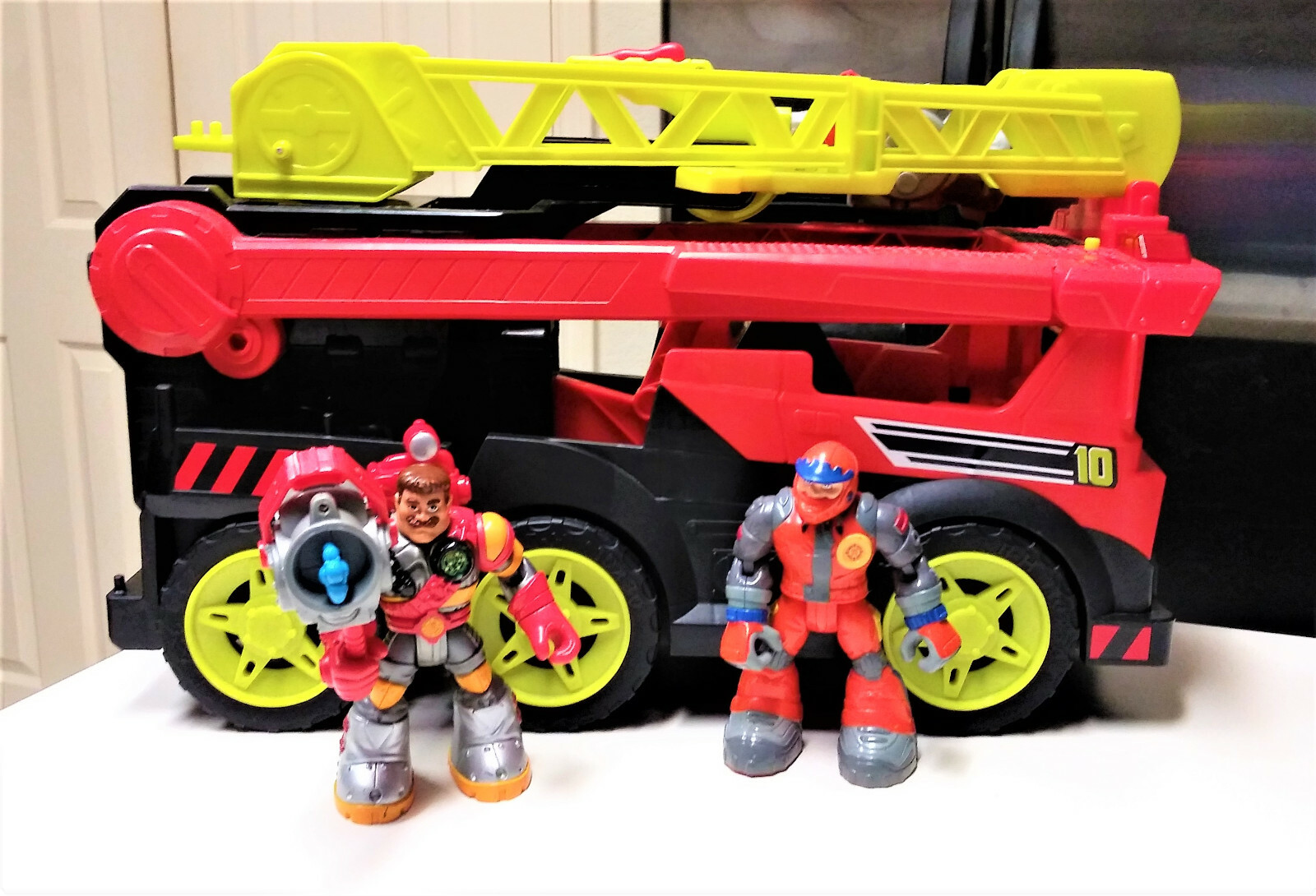 rescue heroes transforming fire truck with lights & sounds