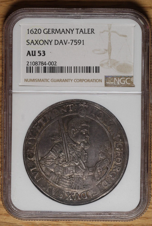 1620 Germany Taler - Saxony Dav-7591 - NGC AU53 - Image 2 of 4
