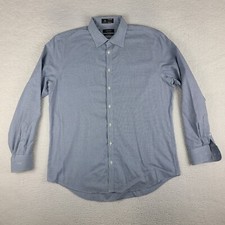 Nordstrom Dress Shirt Mens 17 34/35 Wrinkle Free Extra Trim Fit Button Up GC