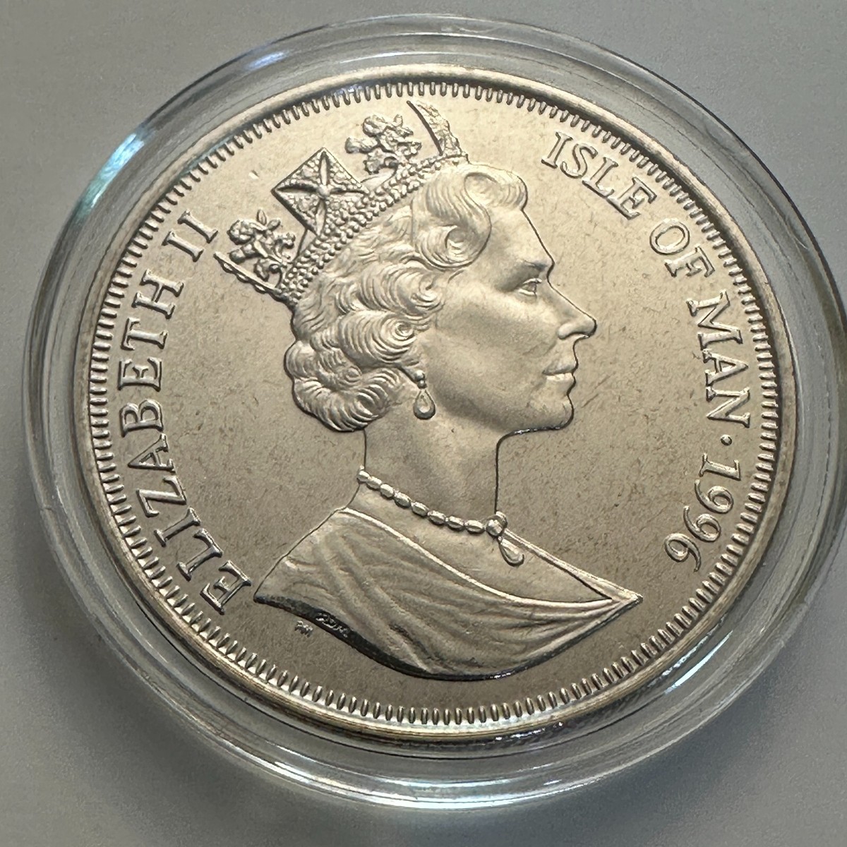 1996 Isle of Man Legends of King Arthur 1 Crown Coin - Merlin CuNi