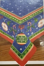 Blue Bed, Bath & Beyond 60” Round Cotton Blend Tablecloth In Original Package