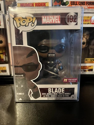 Funko Pop! Marvel #192 Blade PX Previews Exclusivo con Protector (Bóveda)