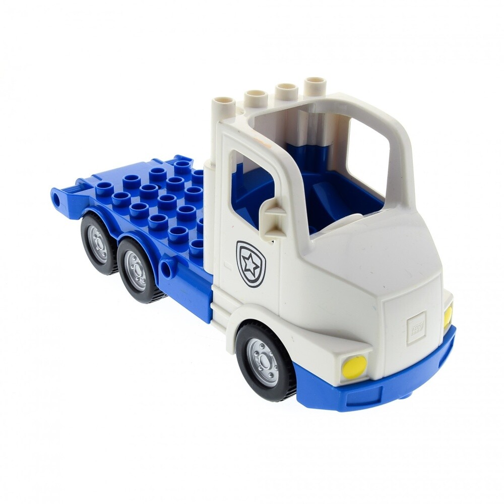 1x Lego Duplo Vehicle Truck White Blue Police Truck 5680 4610615 87700c04pb01