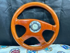 Vintage Ferrari Wooden Steering Column And Emblem