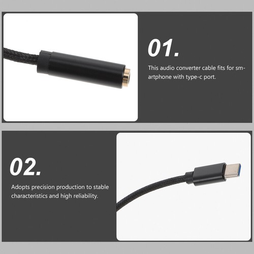 Audio Converter Cable Cord Headset Jack Adapter Earphone Adapter Audio Cable - 第 3/12 張圖片