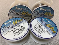 BEADSMITH Craft Wire TITANIUM 22-28 Gauge NEW