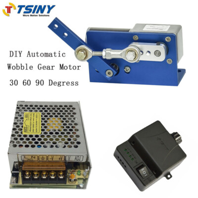 DC 12V 24V Automatic Wobble DIY Gear Motor Power Supply Speed Controller Set