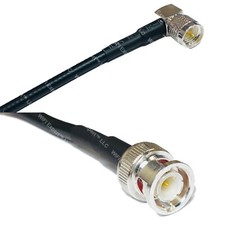 RG58 MiniUHF Male Angle to BNC MALE RF Cable FAST-SHIP LOT